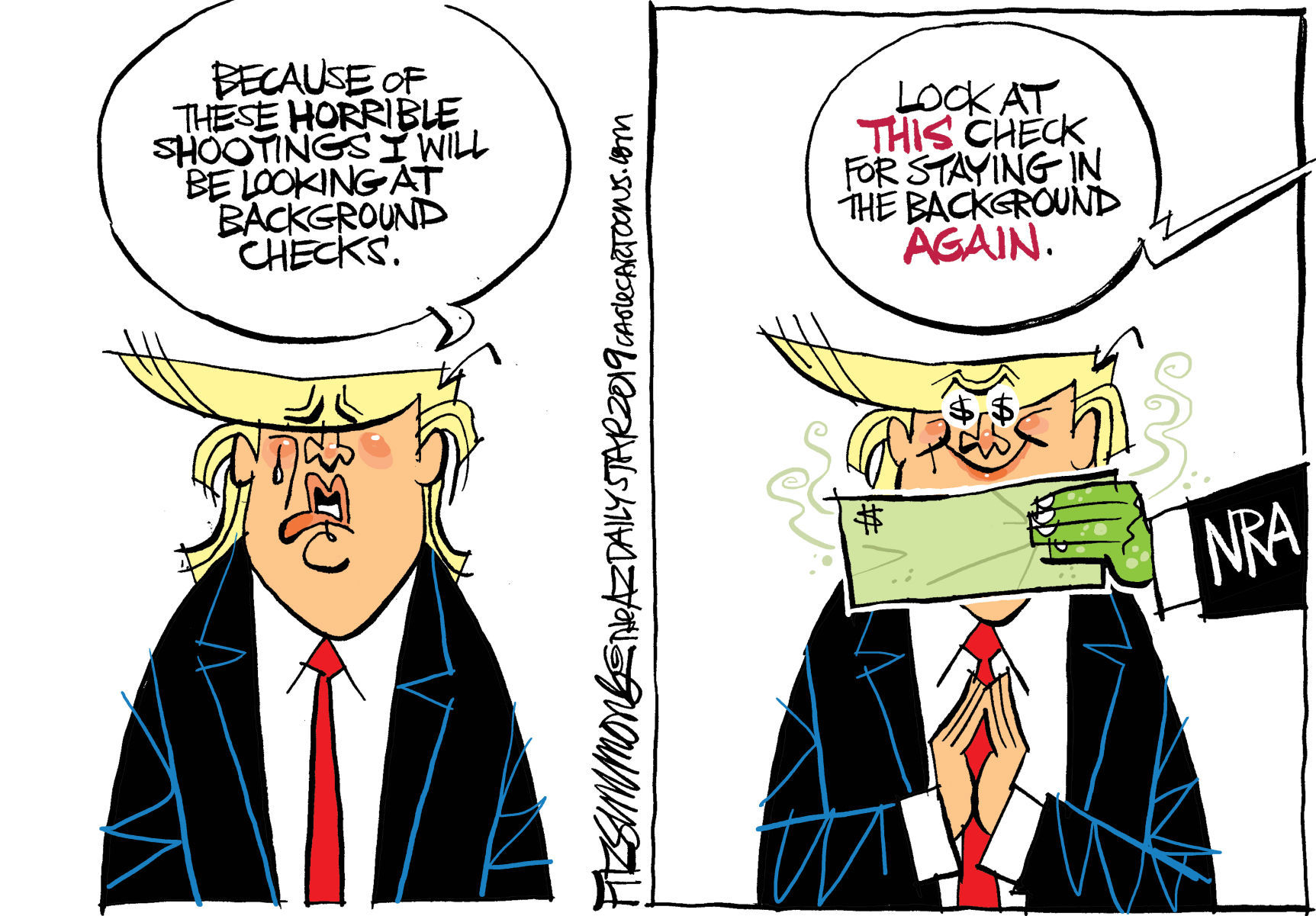 Daily Fitz Cartoon: Background Check